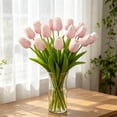 thumbnail image 4 of Hyknon Artificial Tulips Flowers, Faux Silk Flower Picks with Stems, Realistic Bendable DIY Floral Bundles, Real Touch Fade Resistan Bouquet Decor for Indoor Decor Table Centerpieces Wedding Home 13", 4 of 6