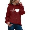 thumbnail image 1 of Womens Casual Hoodies Jumper Tops Ladies Print Sweatshirt Blouse Tee, 1 of 1