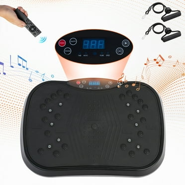 BAOKALER Vibration Plate Exercise Machine, Whole Body Fitness Vibration Platform for Home Training Recovery & Weight Loss, Shaking Platform with 2 Resistance Bands and Remote Control (Black)