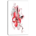 thumbnail image 2 of Croquis Aquarelle Floral Rouge - Grande Impression sur Toile d'Animal, 2 of 4