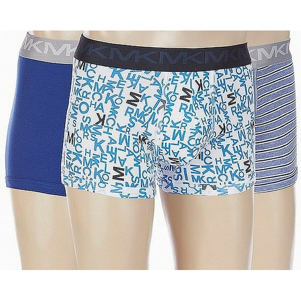 Michael Kors Mens Underwear Large Text Logo 3pack Trunks