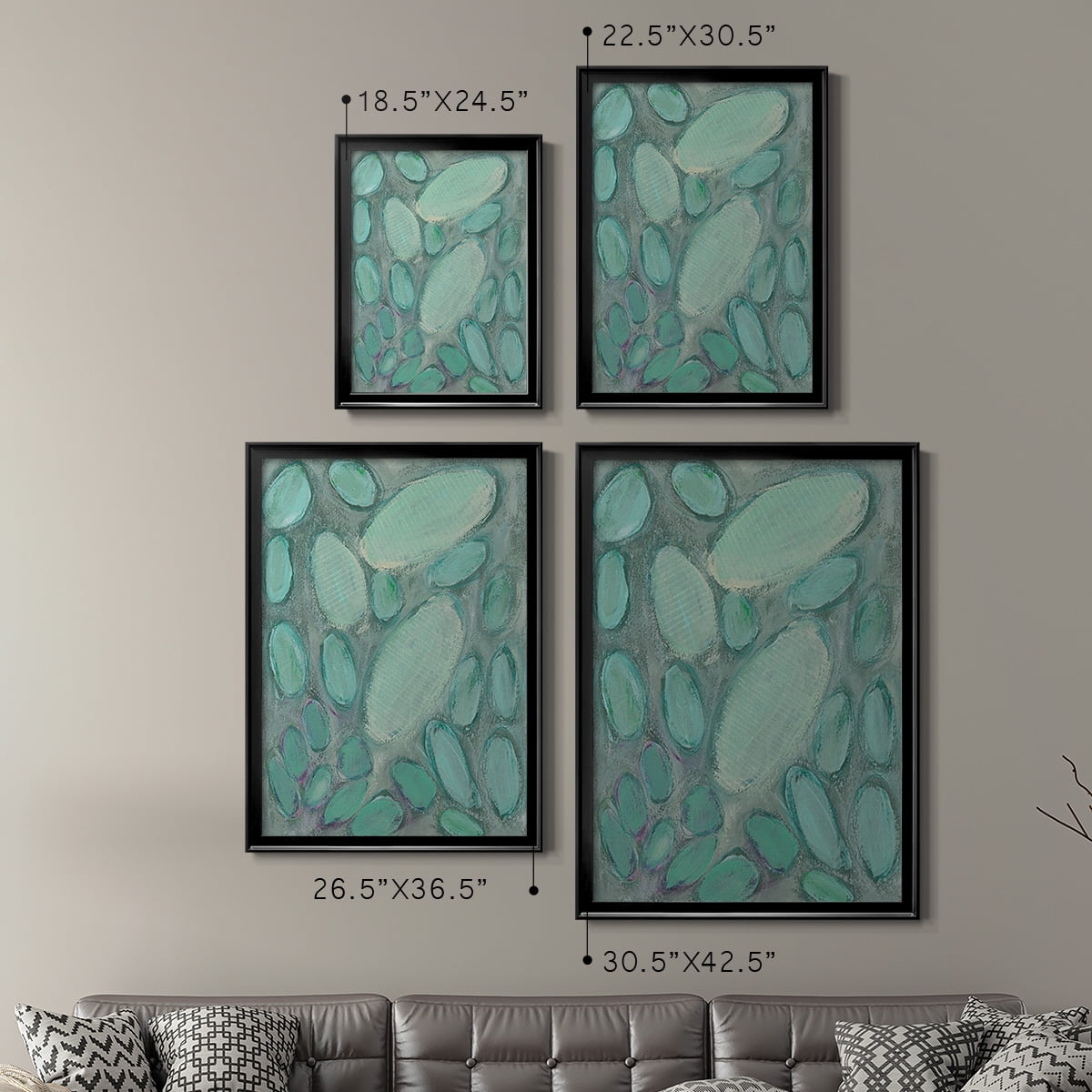 Blue Orbs II Premium Framed Print, in Gold, Black, or Silver - Ready to Hang
