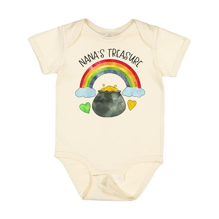 

Inktastic Nana s Treasure St. Patrick s Day Rainbow and Gold Gift Baby Boy or Baby Girl Bodysuit