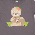 thumbnail image 4 of Inktastic Sloth Mom with Baby Sloth and Flowers Boys or Girls Toddler T-Shirt, 4 of 5