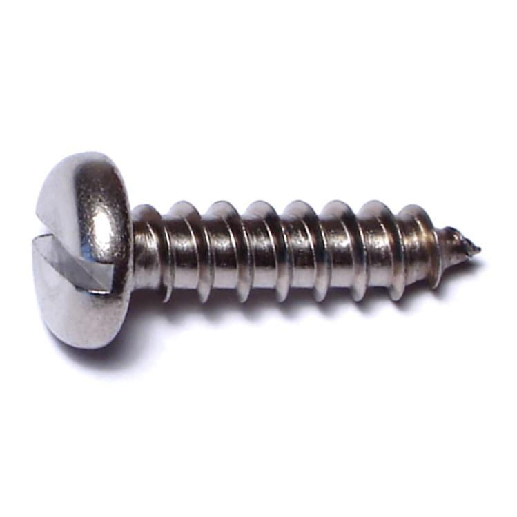 100 pcs Details about   18-8 Stainless Steel Slotted Flat Head Sheet Metal Screws #14 x 1.00" L 