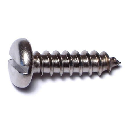

#14 x 1 18-8 Stainless Steel Slotted Pan Head Sheet Metal Screws (12 pcs.)