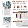 thumbnail image 6 of Oven Mitt and Pot Holders SetGreen Leaves Heat Resistance Oven Gloves with Non-Slip Surface Kitchen Oven Mitts and Hot Pads for Cooking Baking Grilling BBQ, Watercolor Fruit Branch Plant, 6 of 9