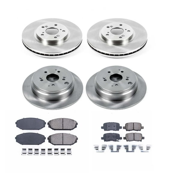 Ultimate Brakes Front and Rear Ceramic Brake Pad and Rotor Kit with Hardware WM81146