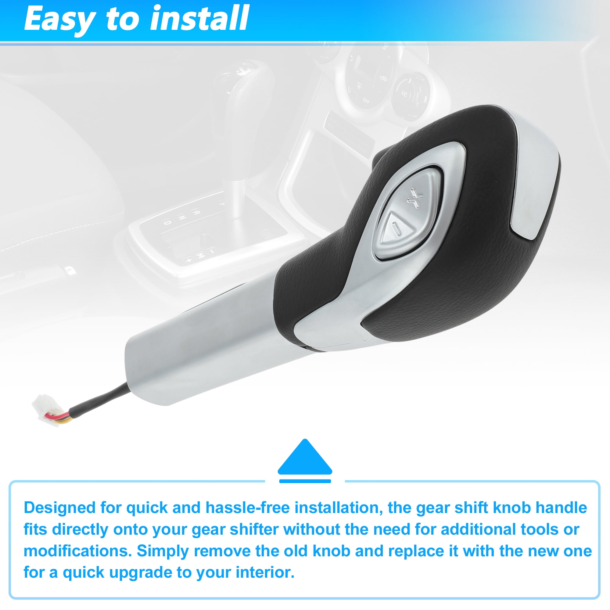 Unique Bargains Auto Transmission Shift Knob Gear Shift Knob Handle for Ford Fiesta 2014-2019 No.CN1Z7213CA Shift Gear Lever Knob Gearstick Gaiter Boot Cover