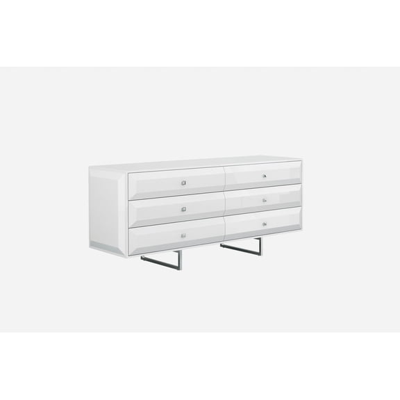 72" X 21" X 31" White Double Dresser Extension