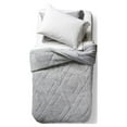 thumbnail image 6 of Dawn 7-Piece College Dorm Bedding Bundle in Kyla Gray, Twin XL Comforter Set, Sheets, Pad, Pillow & Blanket, Super Soft Sherpa & Grays, 6 of 6
