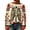 wei163-04-Beige-Women's Hoodless Sweatshirt, variant on Halloween Sweaters for Women Funny Cute Floral Graphic Skeleton Spooky Season Sweatshirt Fall Winter Crewneck Holiday Pullover Soft Knit Tops