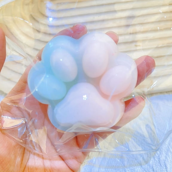 Soft Cat Paw Squishy Toys – Handmade Silicone Kawaii Taba Toys for Stress Relief, Anxiety Squeeze Fidget