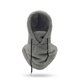 thumbnail image 1 of Pasamontañas de invierno con capucha de sherpa, resistente al viento, ajustable, cálido, para clima frío, gorro y bufanda, color gris, 1 of 2