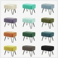 thumbnail image 3 of 44 Colors Super Mink Faux Fur Green Ottoman Bench, Eden, Living Room Foot Rest Stool Entryway Makeup Bench End of Bed Bedroom Home Decor Chair for Sitting,19" x 13" x 17", 3 of 14
