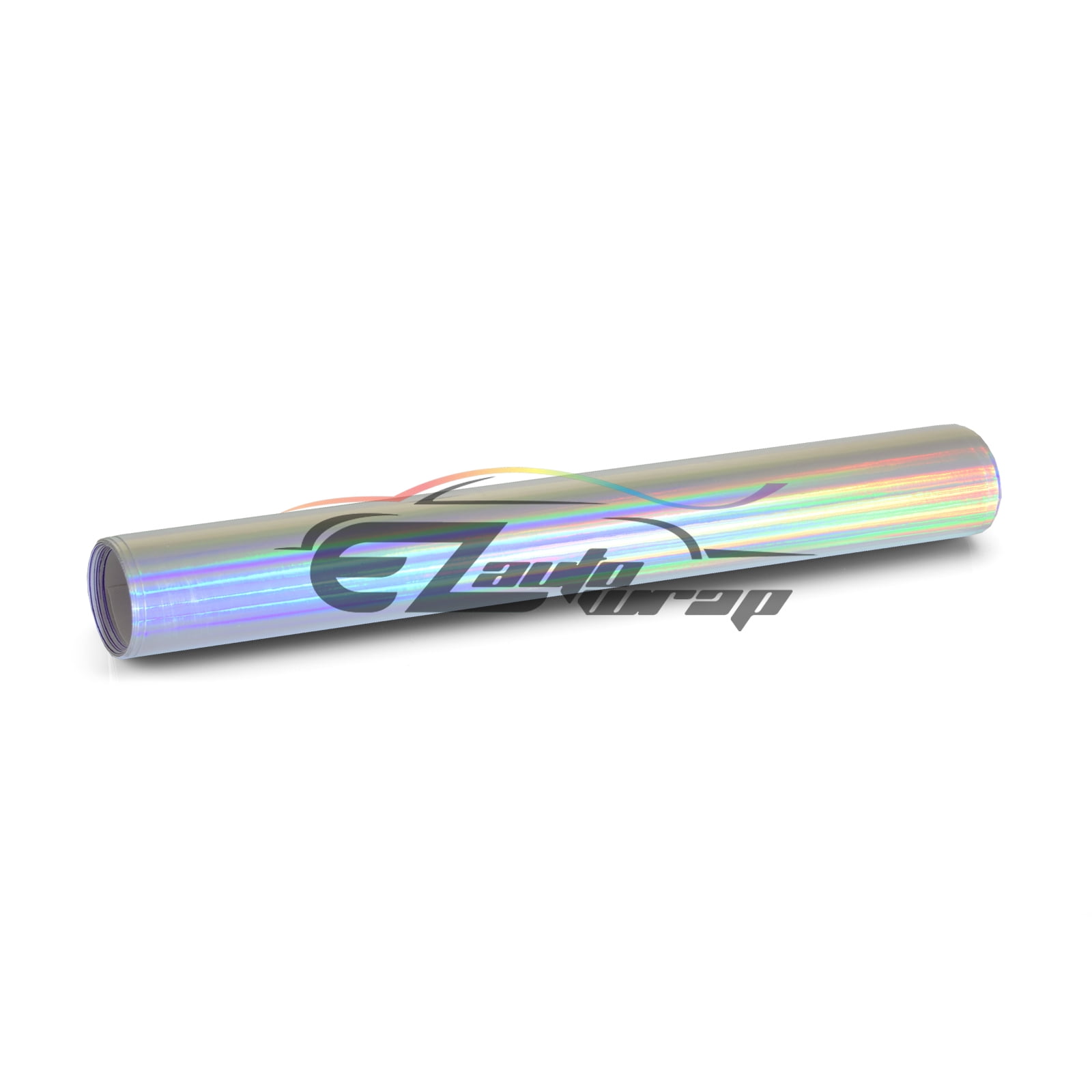 EZAUTOWRAP Holographic Silver Rainbow Neo Chrome Car Vinyl Wrap Vehicle Sticker Decal Film Sheet With Air Release Technology