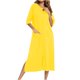 thumbnail image 1 of Karight Women Zipper Robe 3/4 Sleeves Housecoat Dress Full Length Nightgown with Pockets Lounge House Coats Long Bathrobe, 1 of 6