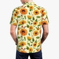 thumbnail image 3 of Balery Sunflowers And Butterflies Printed Men’s Short Sleeve Polo Shirt, Midweight Men's Shirt,Golf Polo shirts -4X-Large, 3 of 8