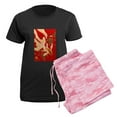 thumbnail image 5 of CafePress - Kimono Tradisional Design Goldfish Women's Dark - Women's Short Sleeve Print T-Shirt and Pants Dark Cotton Pajama Set, 5 of 7