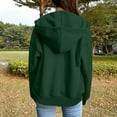 thumbnail image 6 of GaThRRgYP Coats for Women Winter Soft Jackets,Women's Fashion Loose Long Sleeve Casual Blouses Zipper Pocket Hooded Weatshirt Top Green XXL, 6 of 7