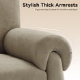 thumbnail image 4 of Set of 2 Oversized Brown Accent Chairs, Comfy Single Armchairs with Thick Cushions & Armrests, Modern Upholstered Living Room & Bedroom Chairs, 4 of 7
