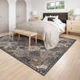 thumbnail image 2 of Moynesa 8'x10' Area Rug for Living Room Moroccan Ultra-Thin Machine Washable Carpet Non-Slip Bedroom Rug Non Shedding Accent Rug for Dining Room Office,Grey, 2 of 9
