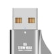 thumbnail image 2 of Adaptador USB a tipo C hembra Lector de tarjetas TF Transferencia de datos para auriculares (Plata), 2 of 3