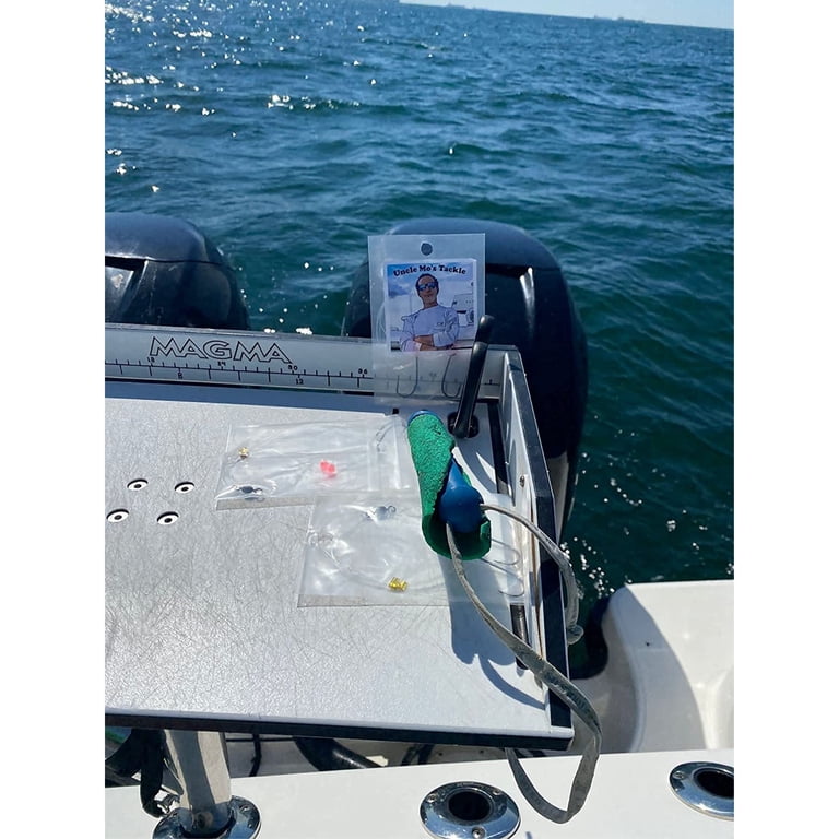 Uncle Mo’s Tackle - Fluke Flounder Killer Hi-Lo Rig – Multicolor Mylar Teaser for Saltwater – BKK Black Size 3/0 Octopus Hook -30lb Heavy Duty Mono
