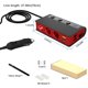 thumbnail image 1 of QC3.0 encendedor de cigarrillos 3 enchufe 180 W adaptador de corriente USB cargador de coche (rojo) Likrtyny Para estrenar, 1 of 9