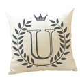 thumbnail image 1 of Housse de Coussin de Canapé Imprimée Lettres Anglaises Mode Dessin Animé Décoration Maison, Multicolore, U, 1 of 5
