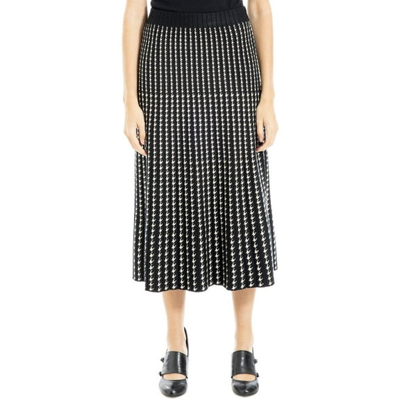 Max Studio womens  Midi A-Line Skirt, m, Black