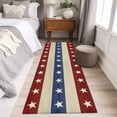 thumbnail image 5 of 4th of July Area Rugs 2x6 for Kitchen Runner Rug, Blue Red Star Striped Independence Day Non Slip Washable Rug Runner, Low Pile Indoor Floor Carpet Mat Bathroom Rugs for Bedroom, Kids Room, 5 of 9