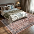 thumbnail image 3 of GLN Rugs Babylon - Indoor, Machine Washable Area Rug 5'x7' Turkish Terra Home Carpet, 3 of 10