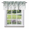 thumbnail image 2 of Sage Green Leaves Window Valance for Kitchen, Eucalyptus Leaf Rod Pocket Short Curtain for Small Windows, Light Filtering Decorative Valance, 42 x 18 Inch, 1 Panel, 2 of 9