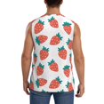 thumbnail image 4 of Balery Strawberries Men's Sleeveless Muscle Shirts Workout Tank Top, Moisture Wicking, Odor Protection-XX-Large, 4 of 8