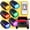 6pcs, variant on Solar Cab Lights for Truck, 2026 New Solar Car Roof RGB Strobe Light, No Drill Solar Powered Cab Lights,Solar Waterproof Cab Roof Lights, with Remote Control, for Truck SUV Rvs Motorcycle (5pcs)