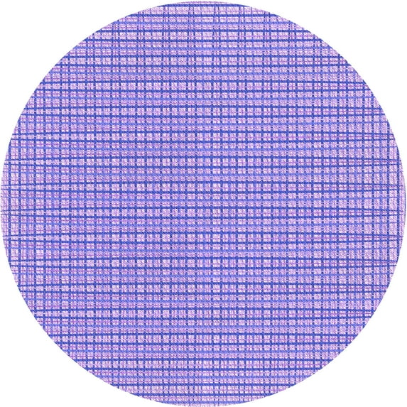 Ahgly Company Machine Washable Indoor Round Transitional Mauve Purple Area Rugs, 3' Round