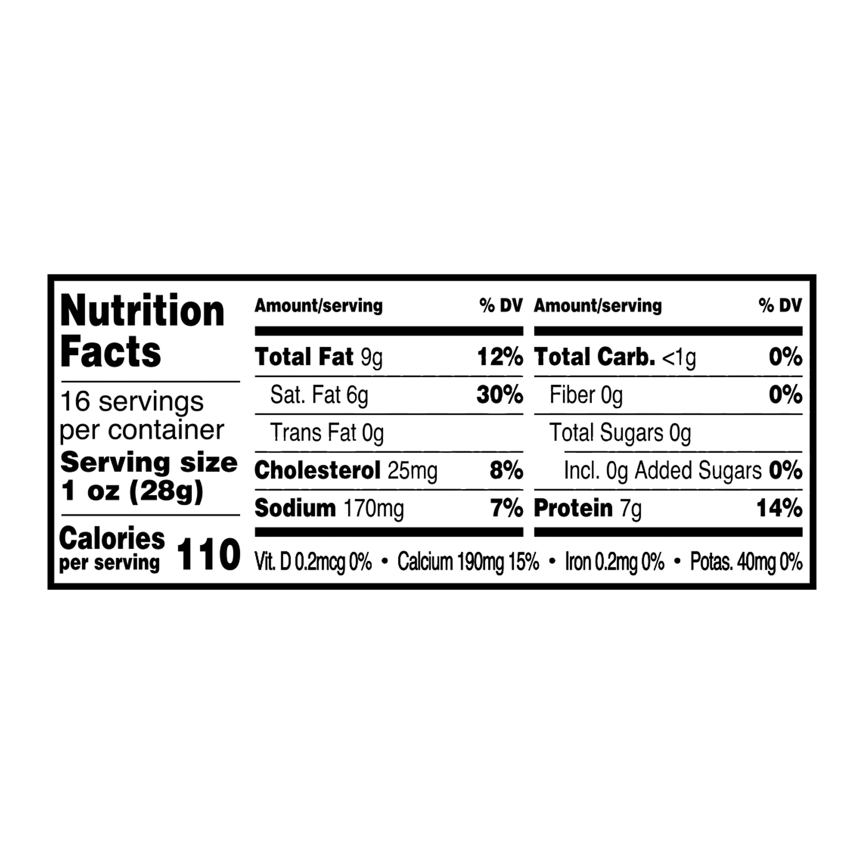 Great Value Extra Sharp Cheddar Block Cheese, 8 oz Chunk