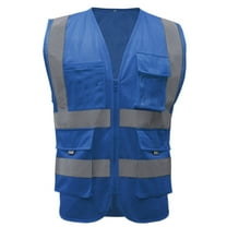 Toptie Class 2 High Visibility Mesh Safety Vest With 9 Pockets and Reflective Strips, Meets ANSI/ISEA Standards