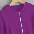 thumbnail image 6 of Trupants Toddler 4-5T Purple Cropped Zip Up Hoodie - 100% Polyester, Soft & Easy-Care, Kangaroo Pockets, Ribbed Cuffs for Casual/School Wear, 6 of 7