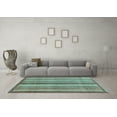 thumbnail image 3 of Ahgly Company Indoor Rectangle Abstract Light Blue Modern Area Rugs, 2' x 5', 3 of 4
