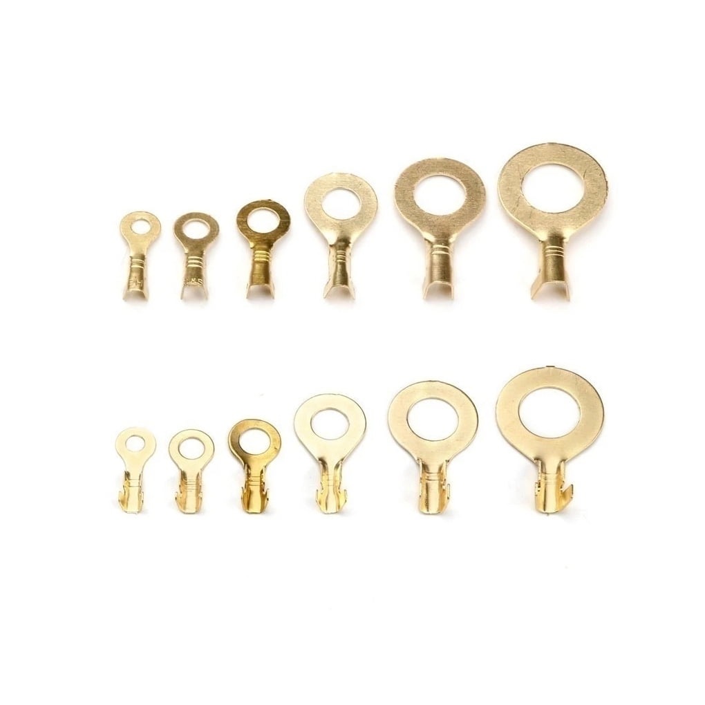 M3/M5/M6/M8/M10 Ring Lugs Brass Wire Crimp Connectors Eye Hole Portable Electronic Ring Hook