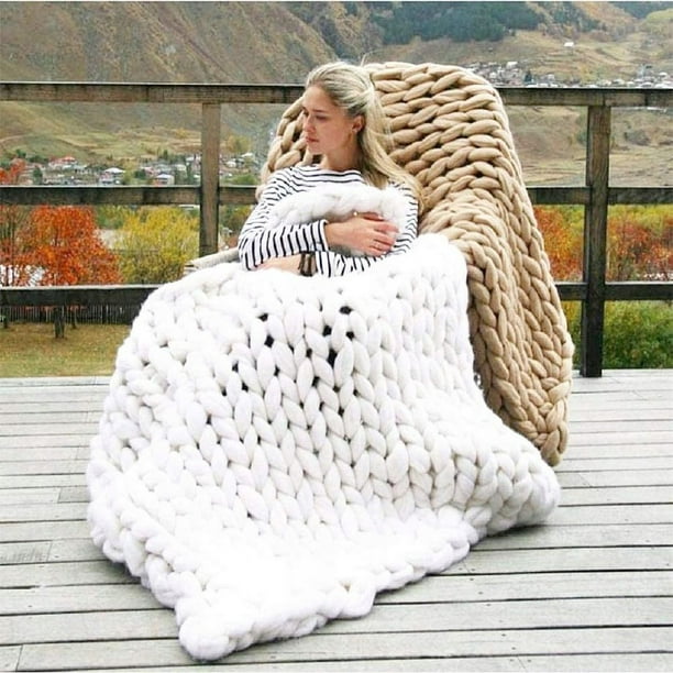LuoHeng Couverture confortable, couverture en laine extra épaisse