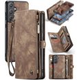 thumbnail image 1 of Funda para Samsung A55, tarjetero a prueba de golpes, magnética, 2 en 1, con cremallera desmontable, funda tipo cartera para Samsung Galaxy A55 5G, de cuero TPU antiarañazos, 1 of 8