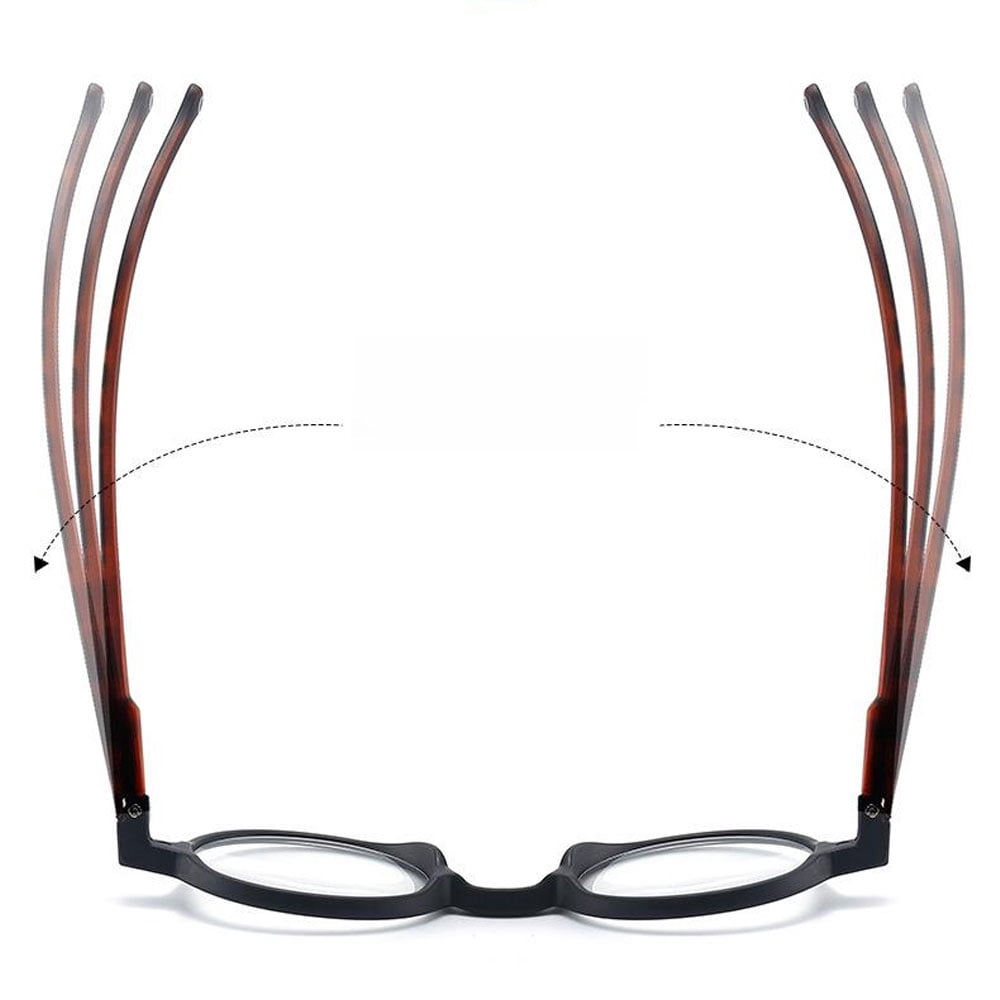 2 Pairs of New Anti-Blue Light Multifocal Round Reading Glasses For Women and Men Red Presbyopic Glasses Spring Hinge Progressive Readers +2.00