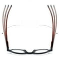 thumbnail image 4 of 2 Pairs of New Anti-Blue Light Multifocal Round Reading Glasses For Women and Men Red Presbyopic Glasses Spring Hinge Progressive Readers +1.00, 4 of 4