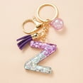 thumbnail image 4 of LYMAYTER Cute Pink Tassel Mug Accessory Initial Letter Charm Keychain - with Tassel, Heart - shaped Sequins, 4 of 7