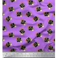 thumbnail image 1 of Soimoi Purple Cotton Voile Fabric Floral & Be You Text Print Fabric by Yard 42 Inch Wide, 1 of 3
