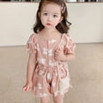 thumbnail image 5 of Gerichy Girls Summer Outfits, Baby Girl Flower Embroidery Sleeveless Romper Casual Summer Cotton Jumpsuit, 5 of 9