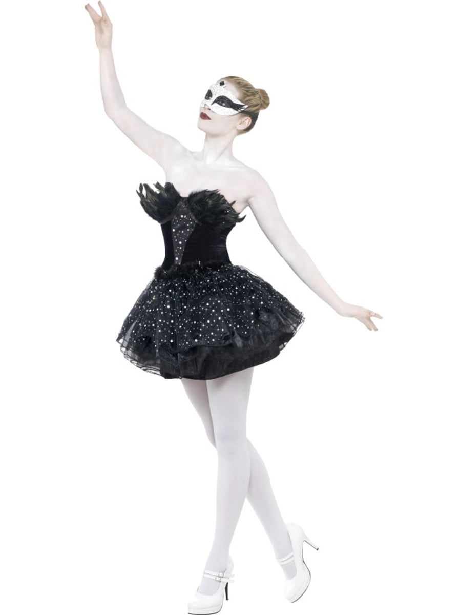Smiffy's Costumes Women's Gothic Black Swan Masquerade Balet Danc...